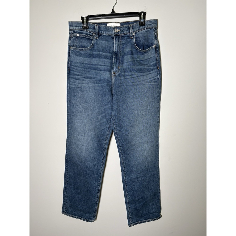 SLVRLAKE Women's Jeans Size 32 High Rise Straight Leg Blue Denim USA Crop Ankle